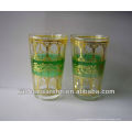 6pcs gold and silver glass cup